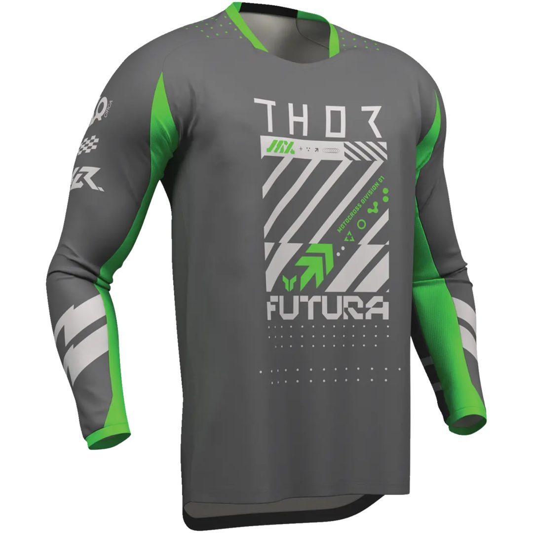 Crosstrøje Launchmode Futura Fluorgrøn THOR s