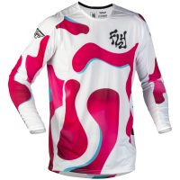 Crosstrøje Lite Vibe Hvid Pink Blå FLY RACING