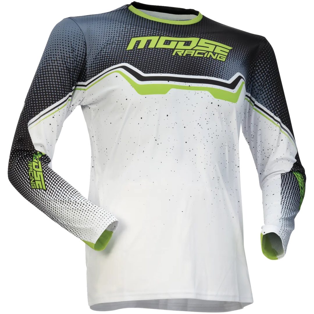 Crosstrøje Qualifier Sort/Grøn MOOSE OFFROAD SOFT-GOODS Large