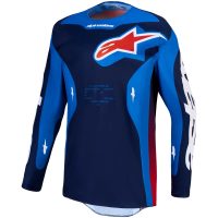 Crosstrøje Racer Hunt Blå Mørkeblå Rød Alpinestars