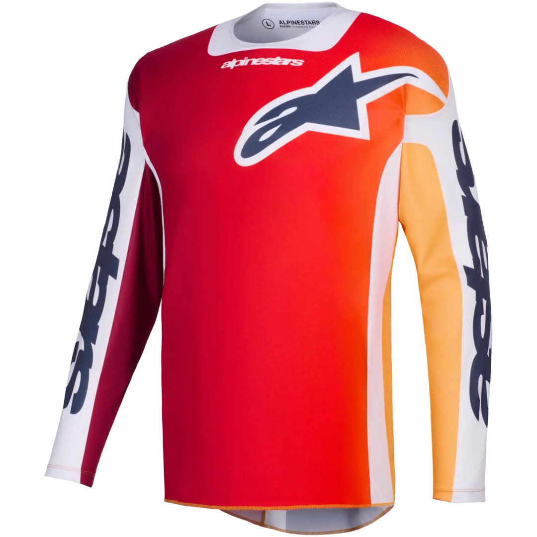 Crosstrøje Racer Portl Grå Rød ALPINESTARS M