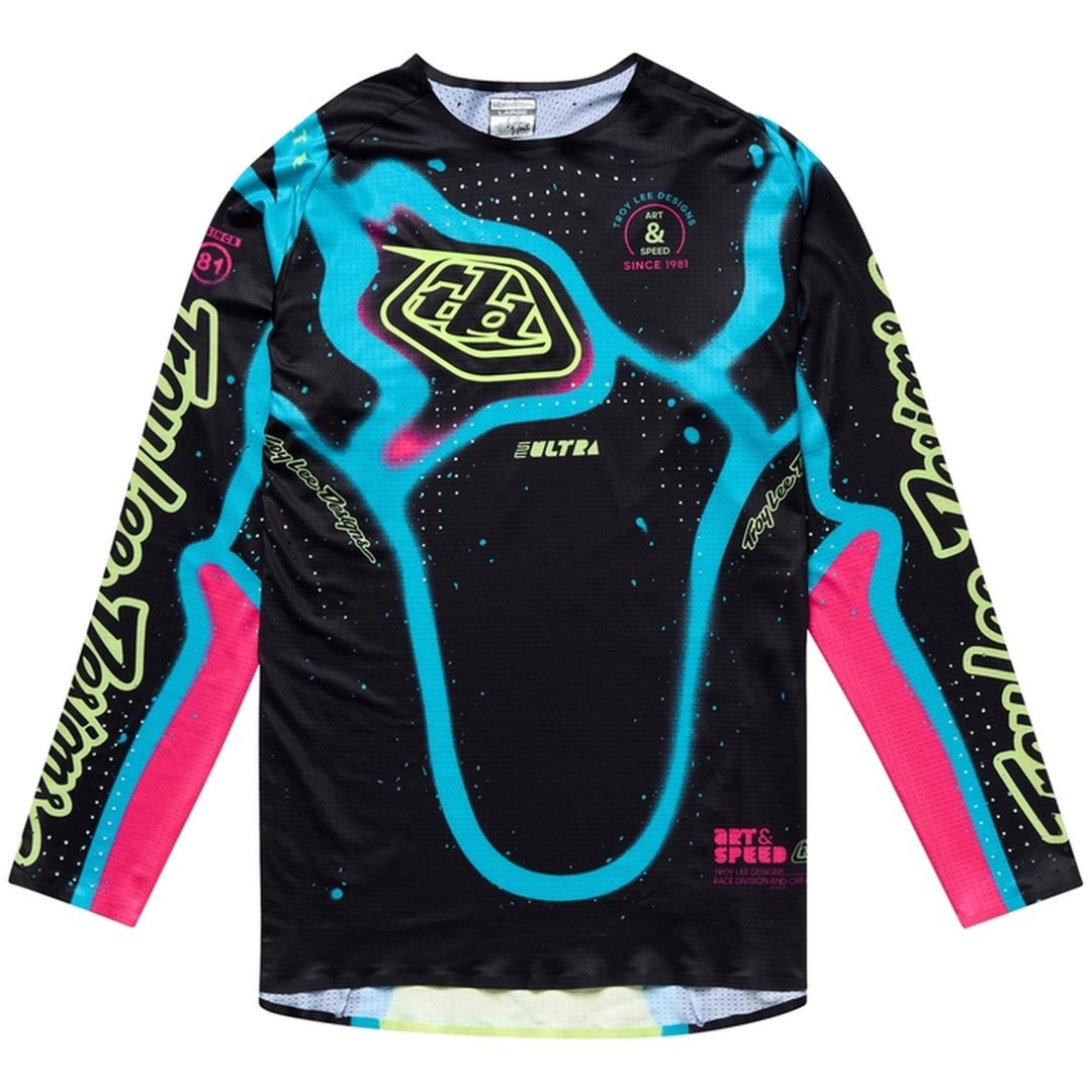 Crosstrøje SE Ultra Membrane Sort/Gul TROY LEE DESIGNS Large