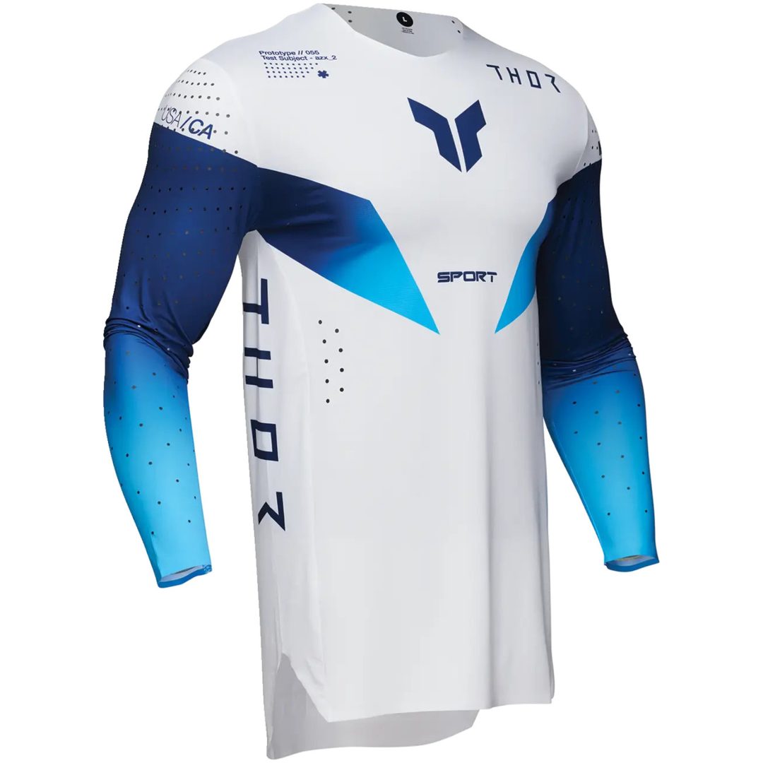 Crosstrøje Sportmode Strike Blå/marineblå/hvid THOR Large – billede 3