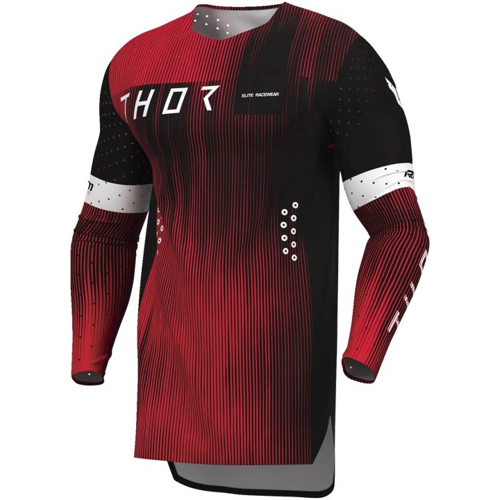 Crosstrøje Sportmode Vanish Sort Rød THOR s – billede 2