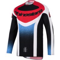 Crosstrøje Techstar Knif Sort Rød Hvid ALPINESTARS(MX)