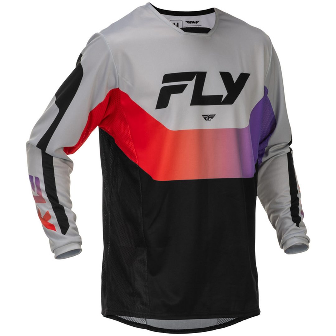 Crosstrøjer Kinetic Grå/Rød/Lilla/Sort FLY RACING XXL