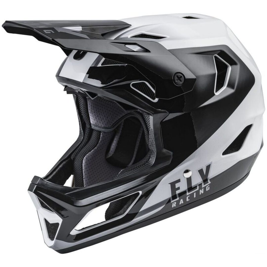 Cykelhjelm-MTB Rayce Sort/hvid FLY RACING Medium (Børn)
