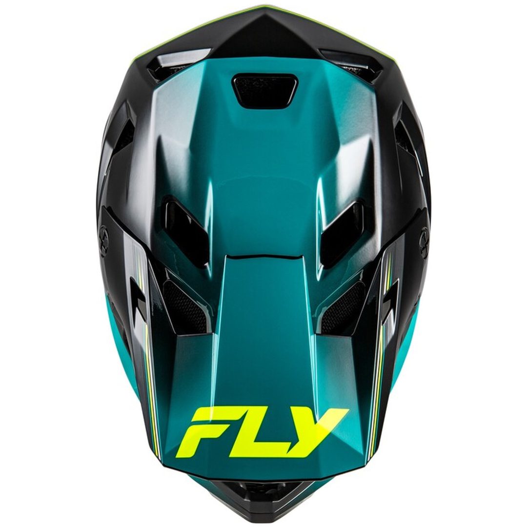 Cykelhjelm Off-Road Rayce Repeat Sort/Turkis/Gul FLY RACING ym – billede 3