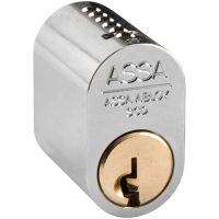 CYLINDER 1201 ASSA MIRUS 2LL MED 5 NYCKLAR MATTSVART SB