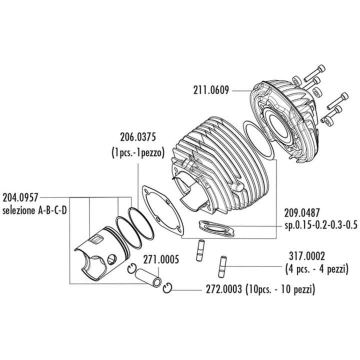Cylinderkit POLINI – billede 2