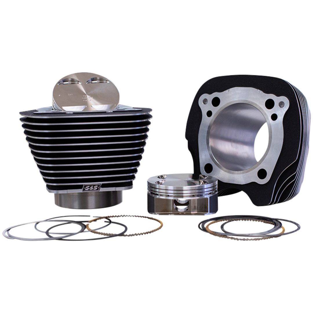Cylindersæt Big Bore Rillet Sort S&S Cycle – billede 2