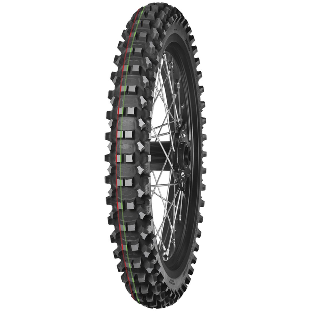 Dæk -MX MH Medium Hard Terrain Rød/Grøn MITAS
