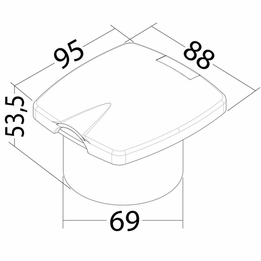 Dækspuleudtag NewEdge 69 mm Osculati – billede 2