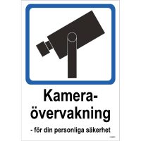 DEKAL KAMERAÖVERVAKN 148X210MM
