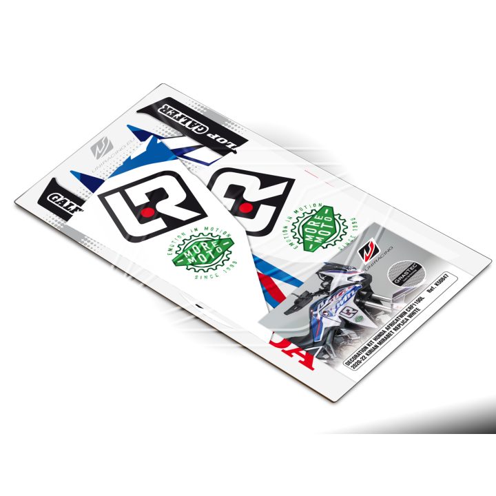 Dekalsæt Blå/hvid UNIRACING Dekalkit – billede 4