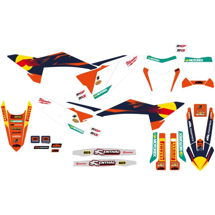 Dekalsæt Factory Grafik Komplet Hvid BLACKBIRD RACING – billede 2