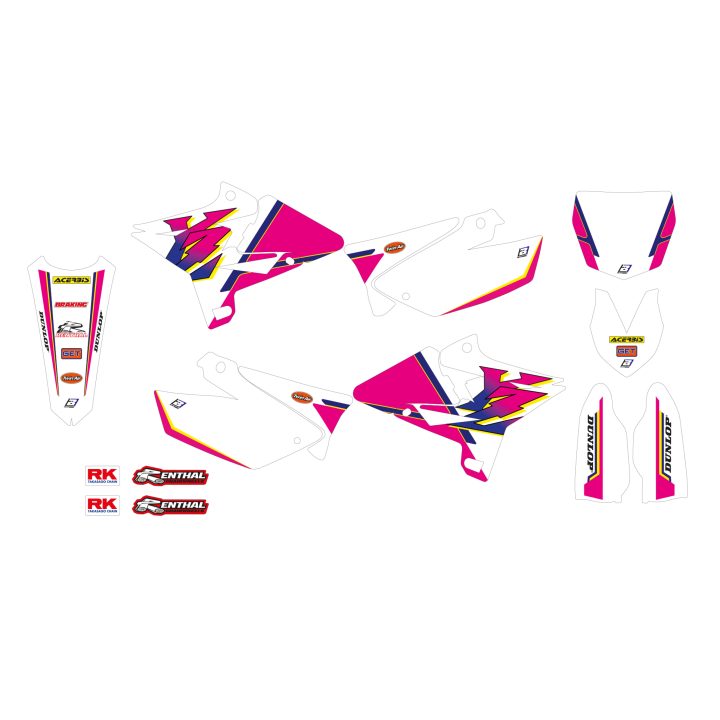 Dekalsæt Retro Blackbird Racing Grafiksæt – billede 3
