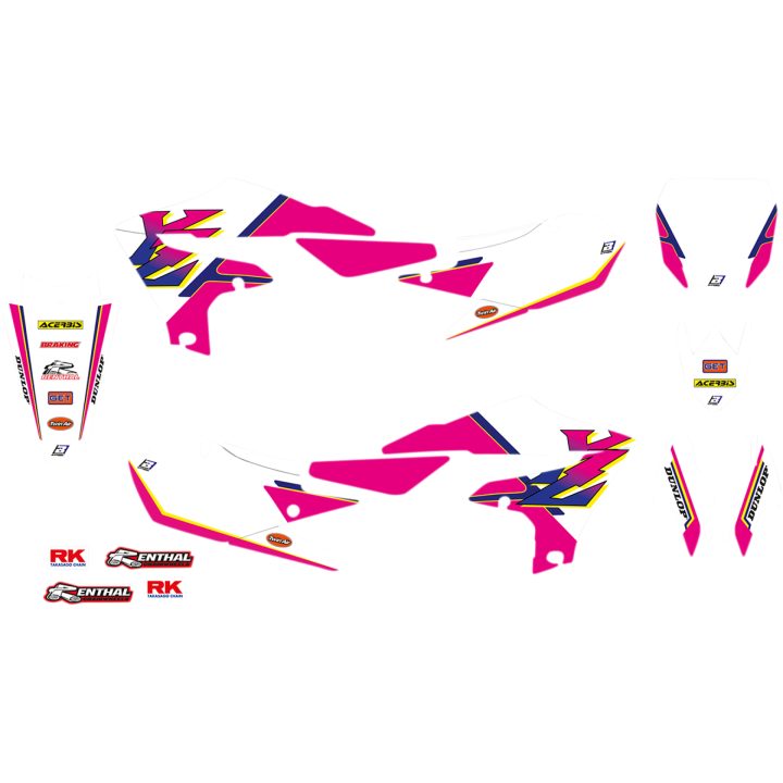 Dekalsæt Retro Blackbird Racing Grafiksæt – billede 2