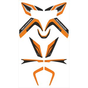 Dekalsæt Sort/orange C-RACER