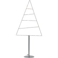Dekorationstræ Triangle Sølv Star Trading