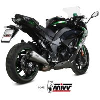 Delta Race Silencer Steel Brushed Stainless Steel/Carbon - Kawasaki Ninja 1000 sx Mivv
