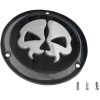 Derbydæksel Split Skull Sort/krom DRAG SPECIALTIES – miniature 1