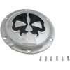 Derbydæksel Split Skull Sort/krom DRAG SPECIALTIES – miniature 1