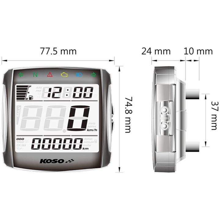 Digital Speedometer XR-S 01 KOSO – billede 4