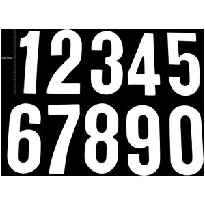 Digits 150mm White '6' (20pcs) TMV