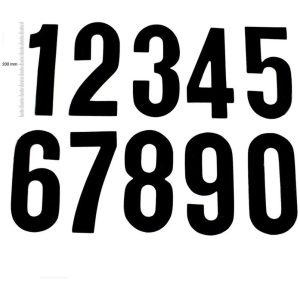 Digits 200mm Black '9' (20pcs) TMV