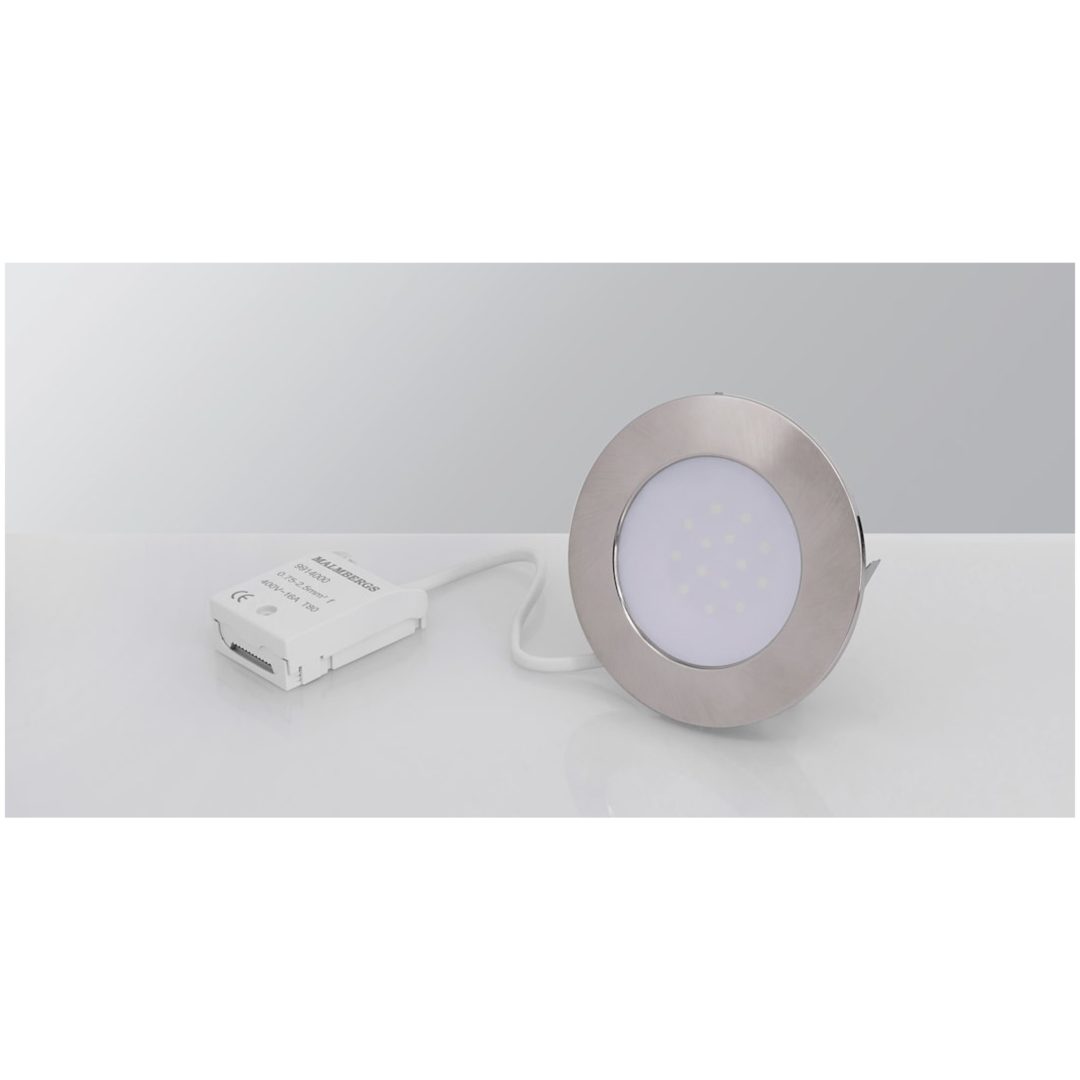 Downlight MD-232, LED, 3x10W, Satin, IP44, 3-pak MALMBERGS
