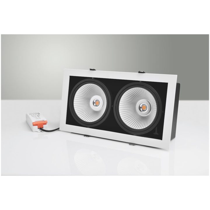 Downlight MD-251, LED, 2x10W, Hvid/Sort, IP21 MALMBERGS – billede 2