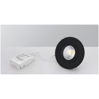 Downlight MD-360, LED, 6W, Sort, AC-Chip, IP44 MALMBERGS
