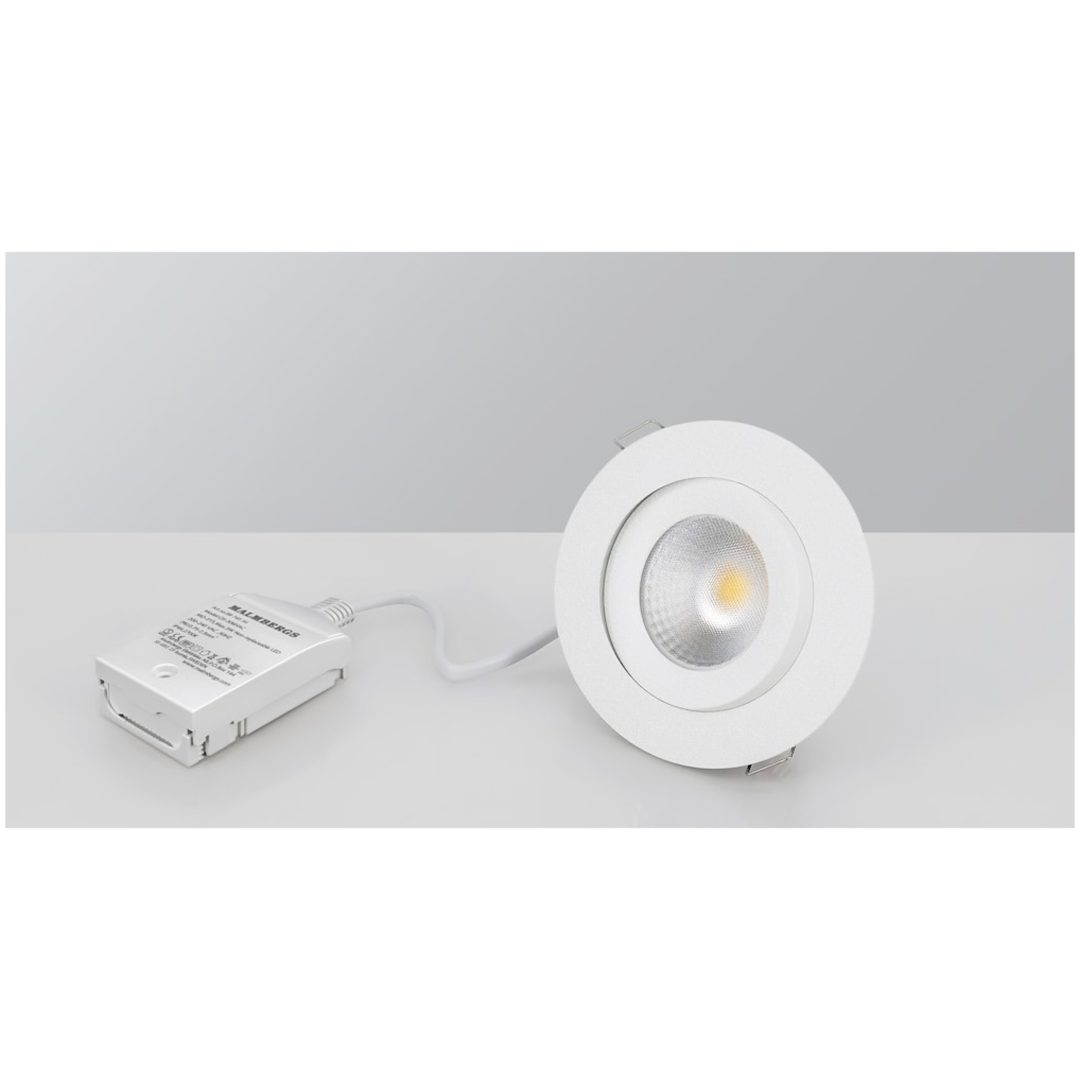 Downlight MD-360 Tune, LED, 6W, Hvid, AC-Chip, IP44 MALMBERGS