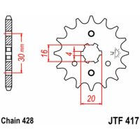 Drev Foran Standard Stål JT SPROCKETS