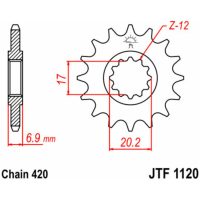 Drev Foran Standard Stål JT SPROCKETS