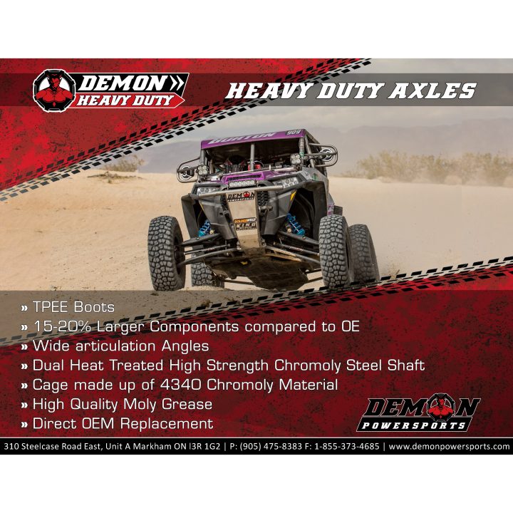 Drivaksel HEAVY DUTY DEMON Venstre Bag/Højre Bag – billede 2
