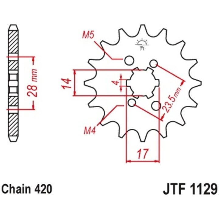 Drivpakke Forstærket/standard JT CHAINS 420HDR 12/53 – billede 5