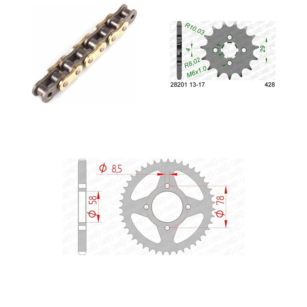 Drivpakke Standard AFAM 428R1 15/41