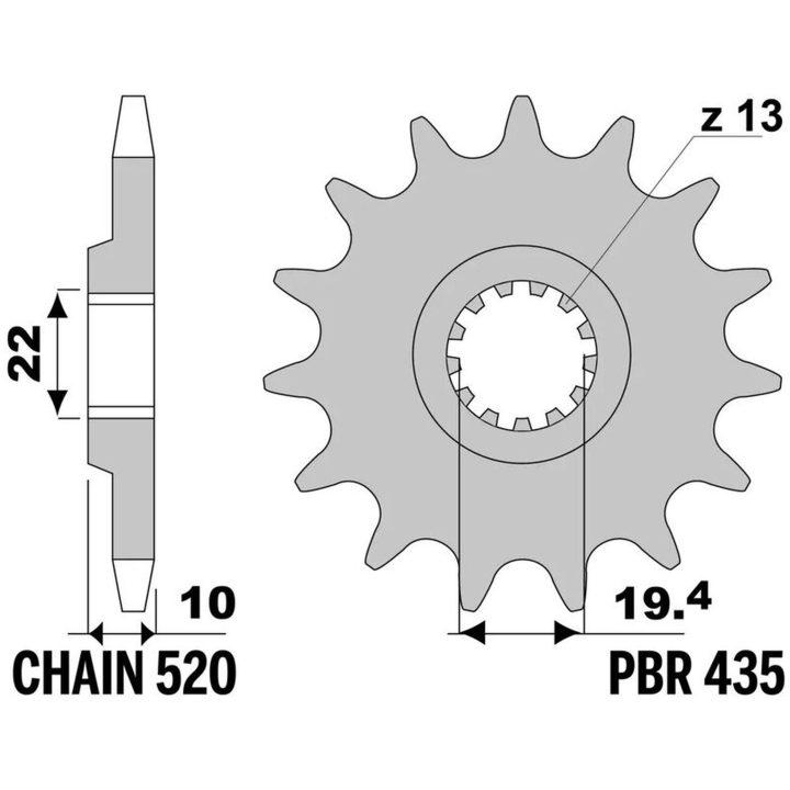 Drivpakke Standard JT CHAINS 520X1R3 15/44 – billede 4