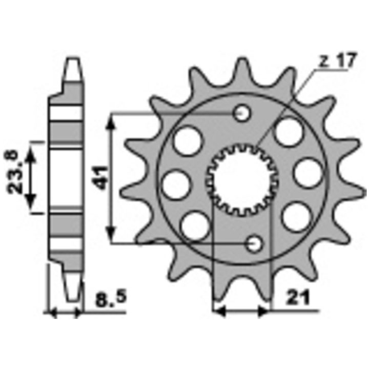 Drivpakke Standard JT CHAINS 520X1R3 15/45 – billede 4