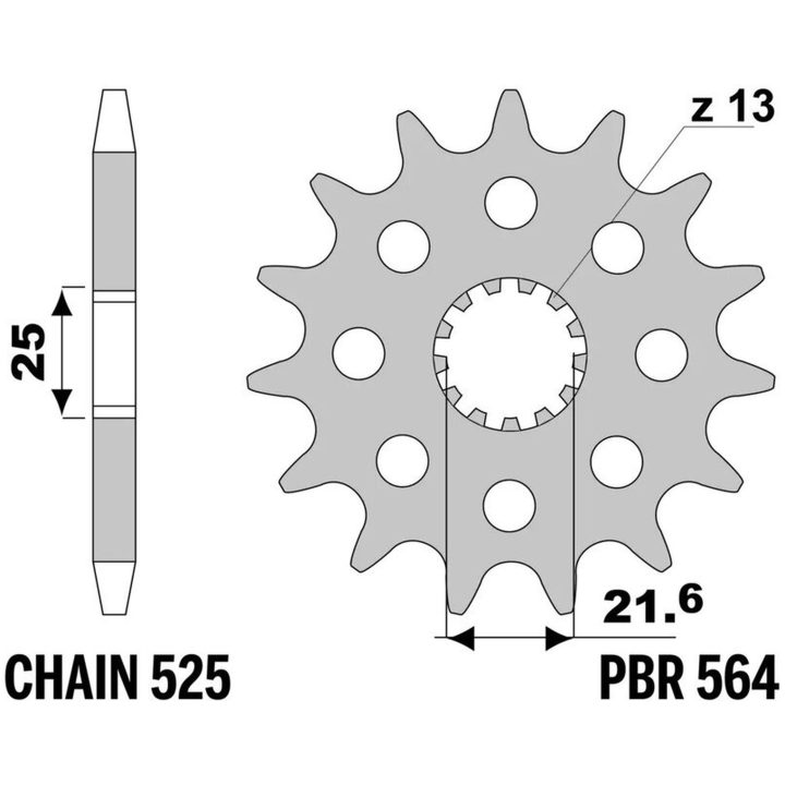 Drivpakke Superforstærket/standard JT CHAINS 525Z3 17/43 – billede 3