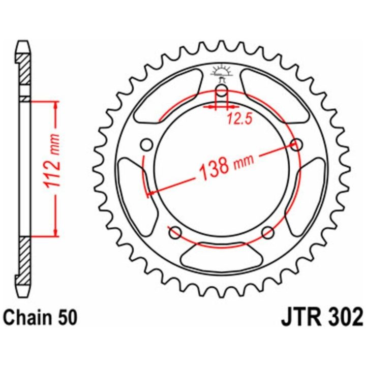 Drivpakke Superforstærket/standard JT CHAINS 530Z3 16/42 – billede 2