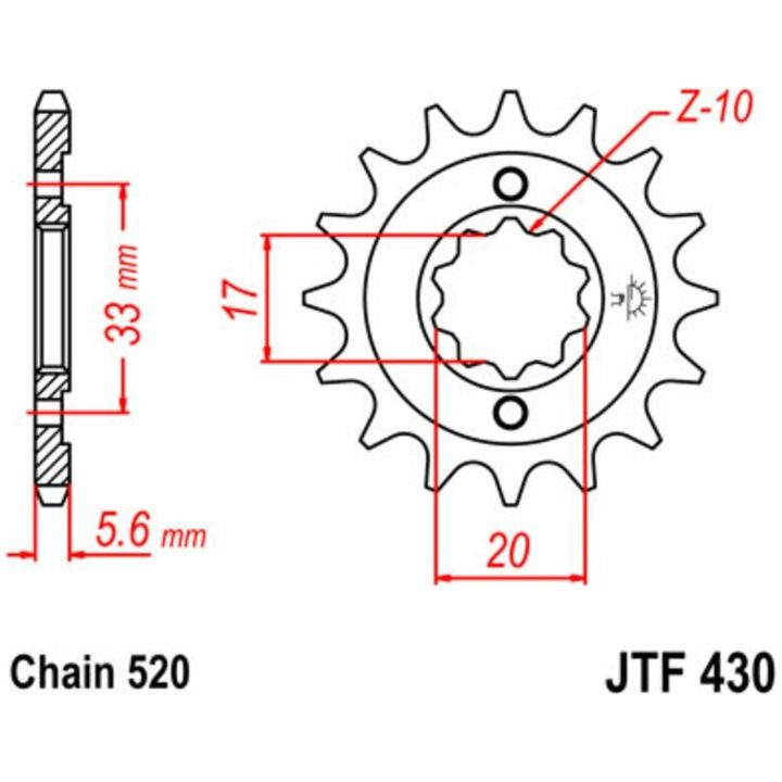 Drivpakke Superforstærket/ultralet Selvrengørende JT CHAINS 520HDS 13/48 – billede 5
