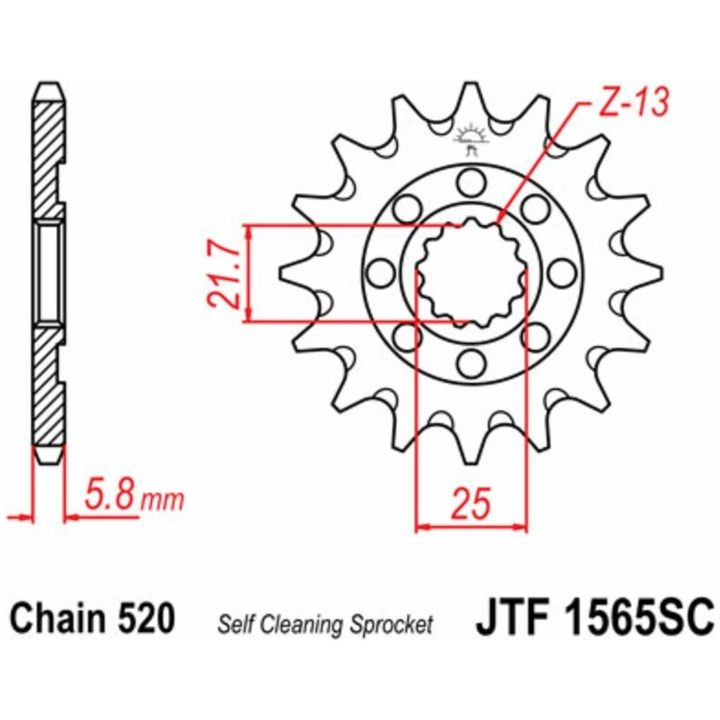 Drivpakke Superforstærket/ultralet Selvrengørende JT CHAINS 520HDS 13/50 – billede 5