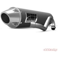 Dual Performance Series Full Exhaust System Stainless/Gun Metal Silencer/Euro End Cap Steel Polaris HMF