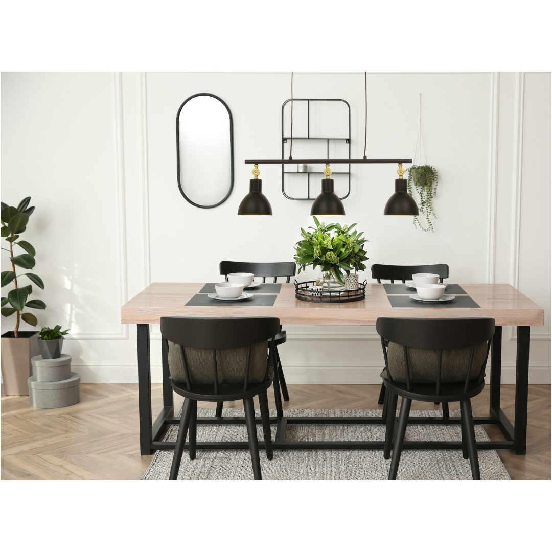 Dublin Loftlampe 3, Sort/Mat Messing ANETA HOME Fatning E27 Sort /Mat Messing – billede 5