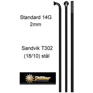 EKER 2mm SVART L.284mm STD 14G 72-PACK