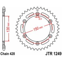 EK/JT Chain Kit 428SR 17/51 - Standard Rear Sprocket