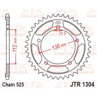 EK/JT Chain kit 525 MVXZ2 - 15/45-124 - Steel Standard Rear Sprocket